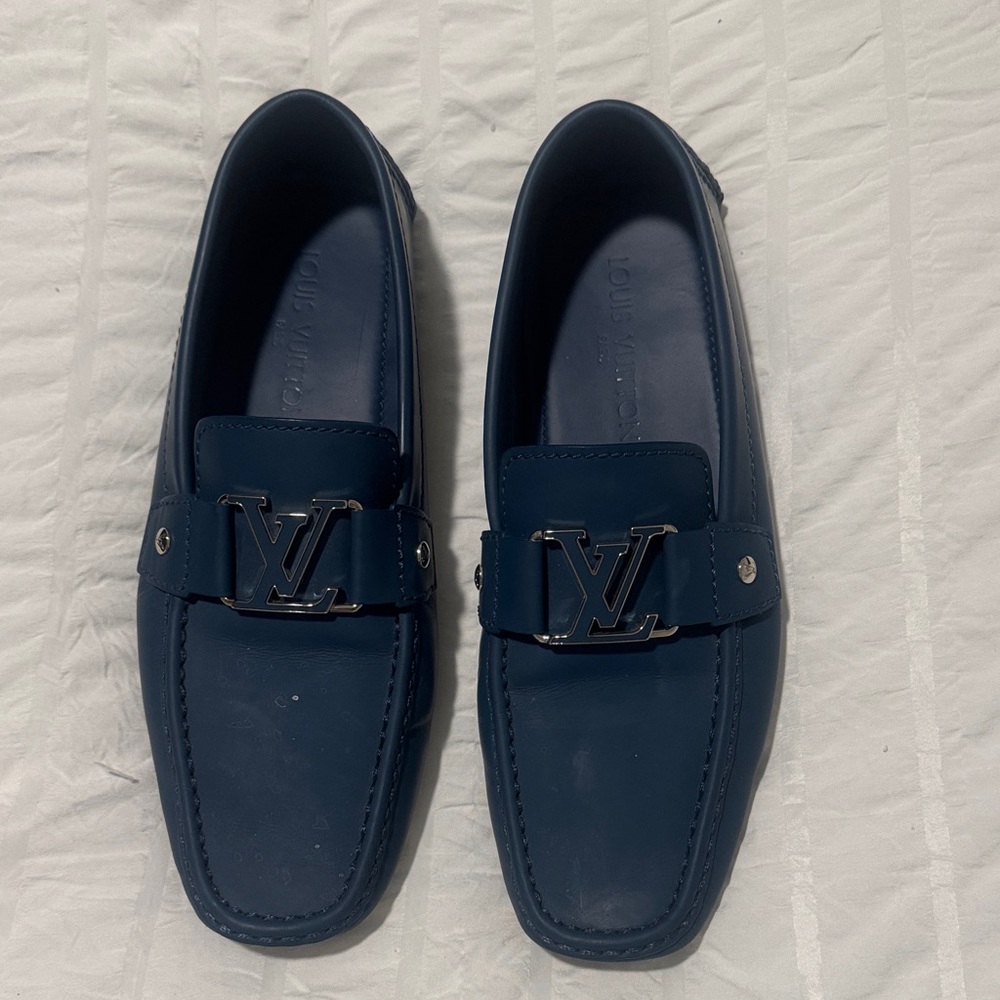 Louis Vuitton Navy Blue Men's Slip-On Loafers